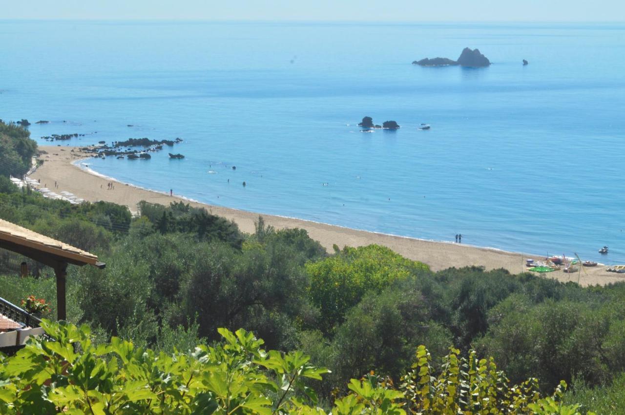 Luxury Loft Apartment With Pool - Pelekas Beach, Corfu Kültér fotó